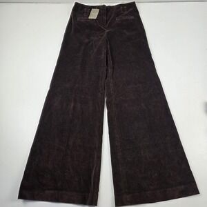 Cartonnier Pants Womens 12 Brown Corduroy Flare Stretch Pockets Fall Winter